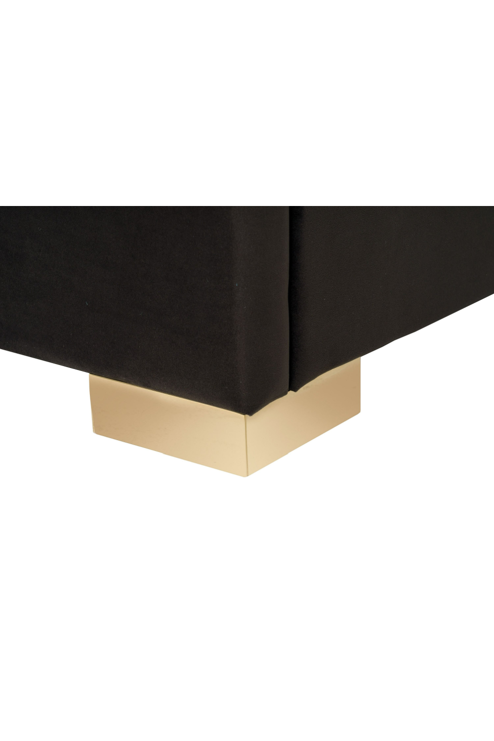 Dark Brown Velvet Bed | Oroa.com