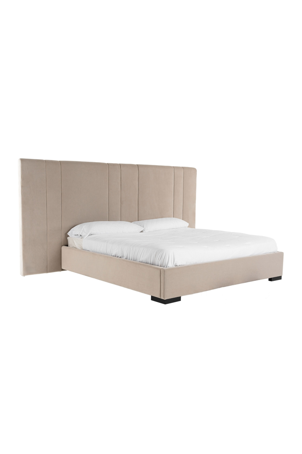 Beige Velvet Bed | OROA Modern Penelope | Oroa.com