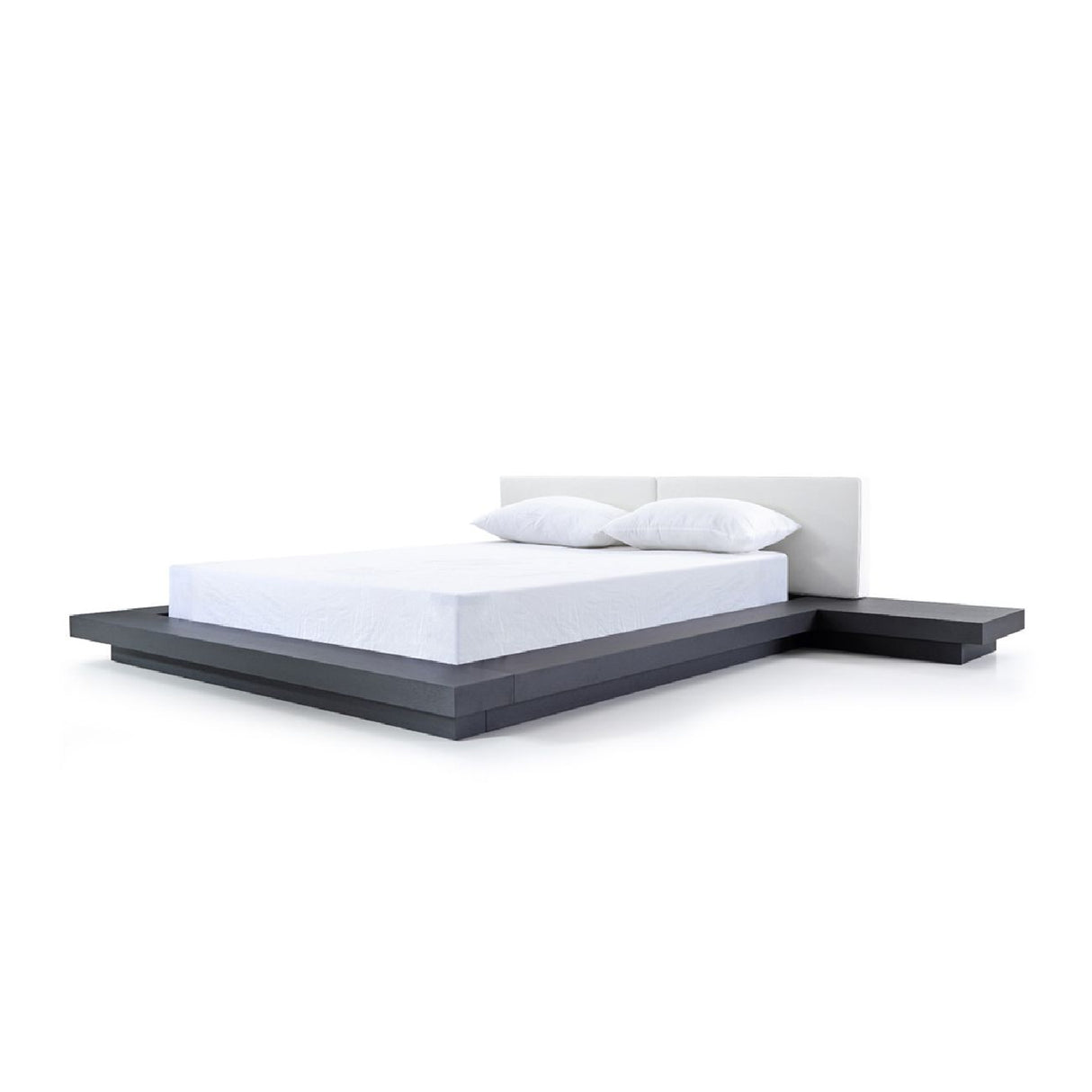 Wenge White Platform King Bed | OROA Modern Opal