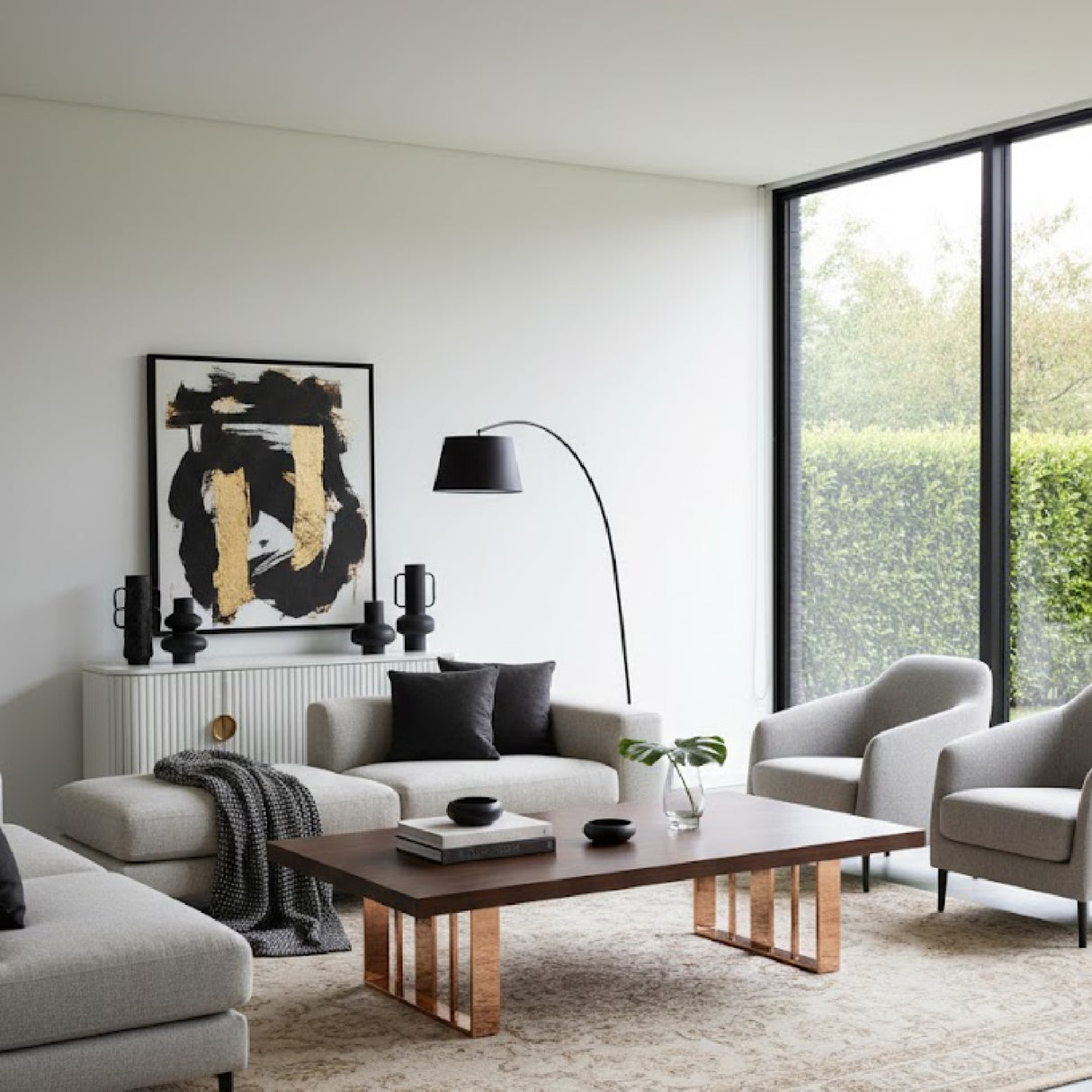 Black Glass Coffee Table | Oroa.com