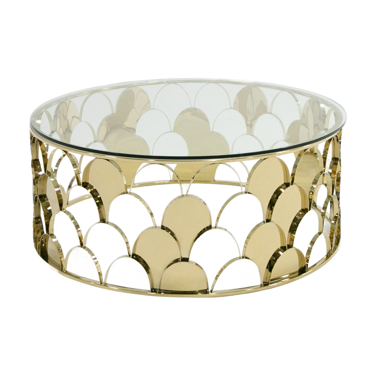 Round Glass Coffee Table | OROA Modern Javier