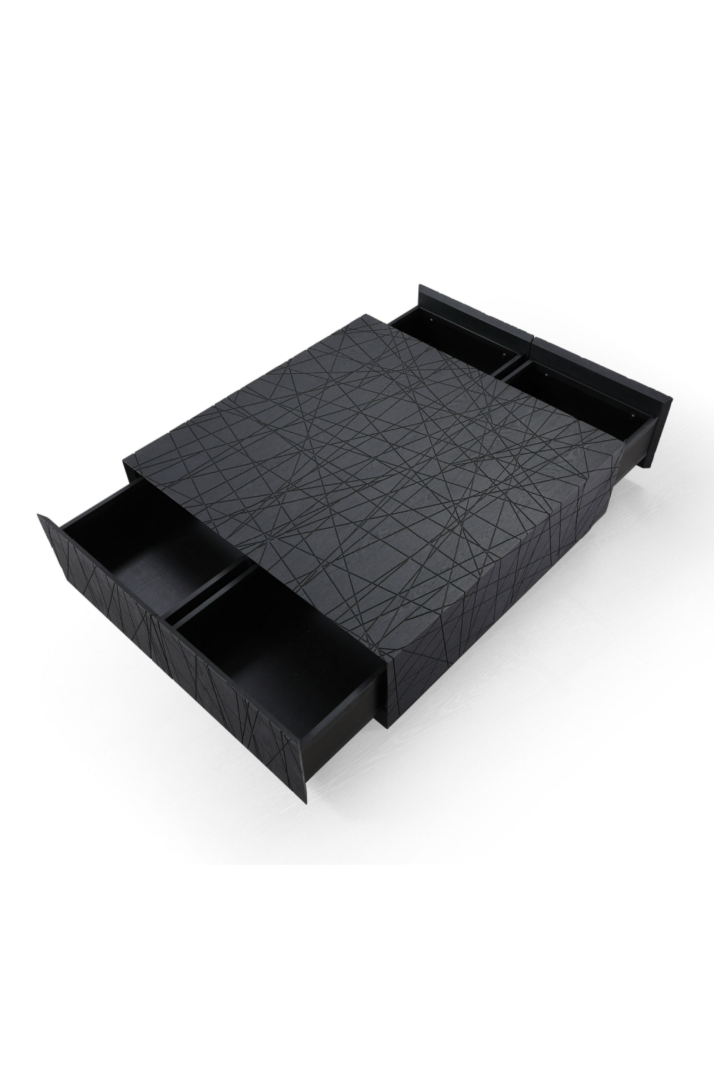 Black Square 4-Drawer Coffee Table | OROA Modern Kenda | Oroa.com