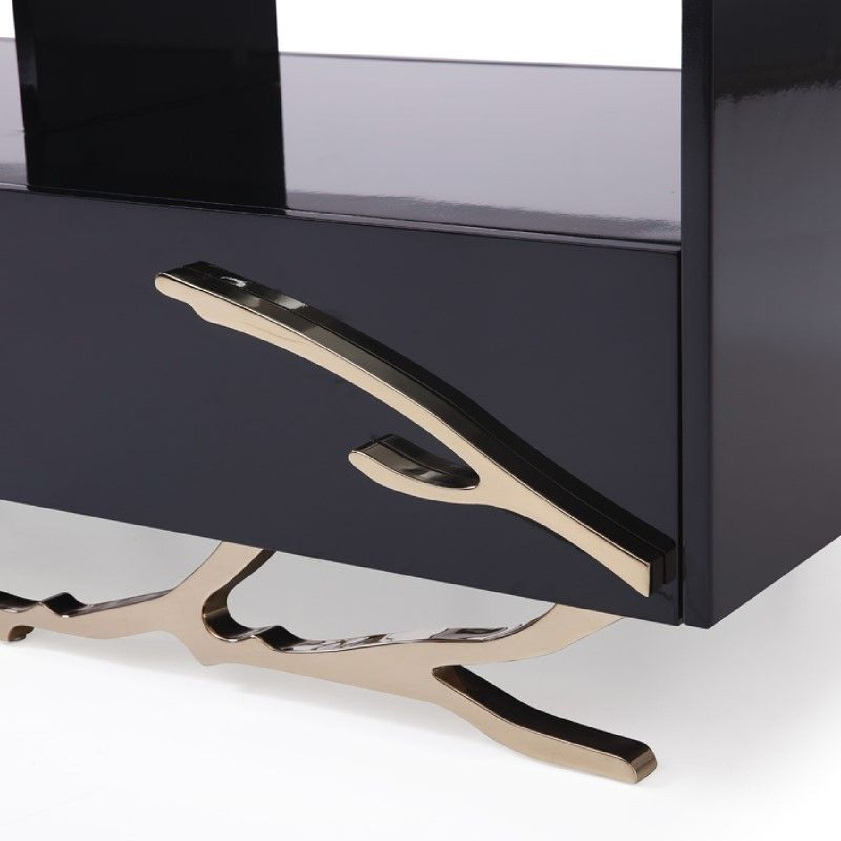 Black & Gold Storage Coffee Table | OROA Modern Legend