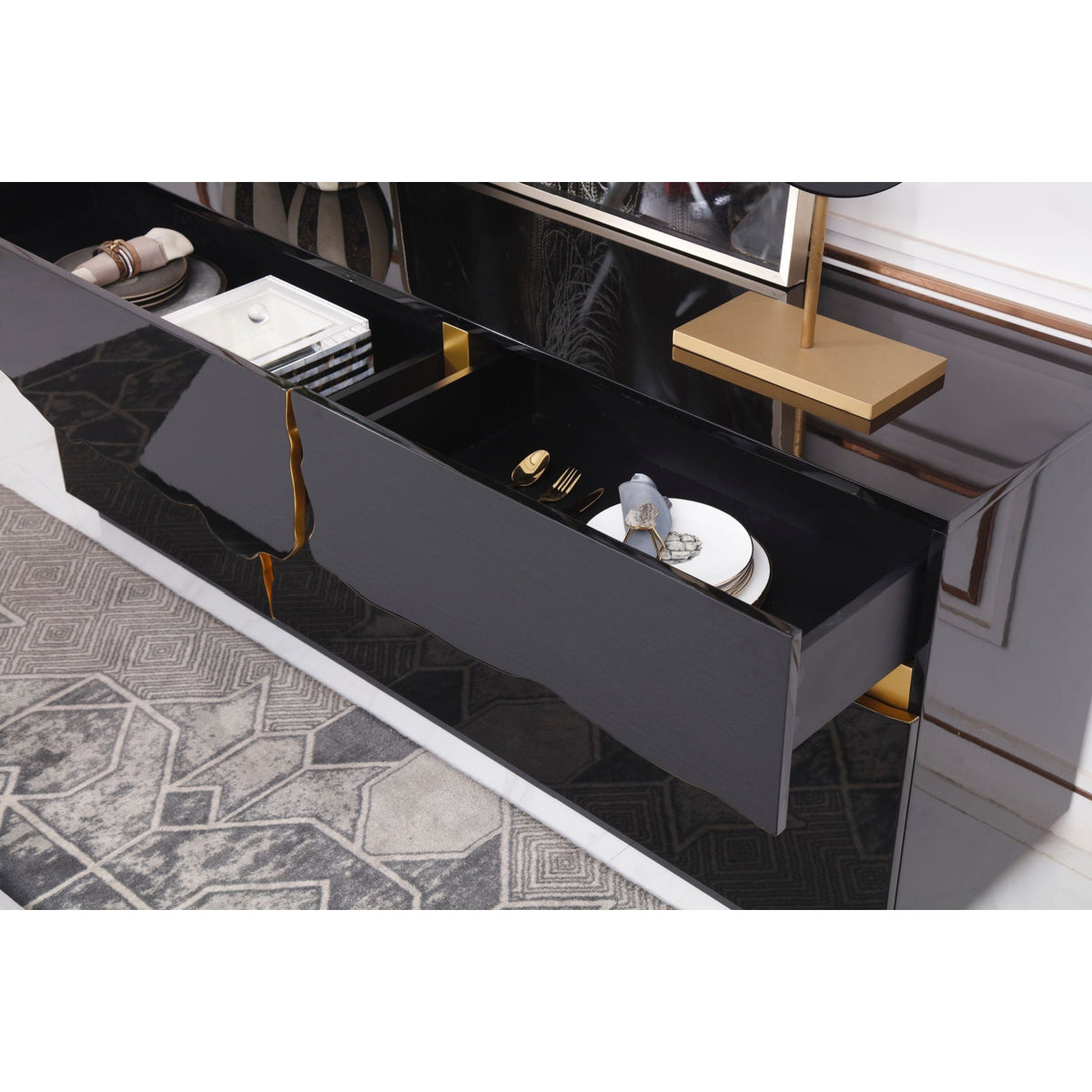 Metallic Accent Sideboard | OROA Modern Aspen