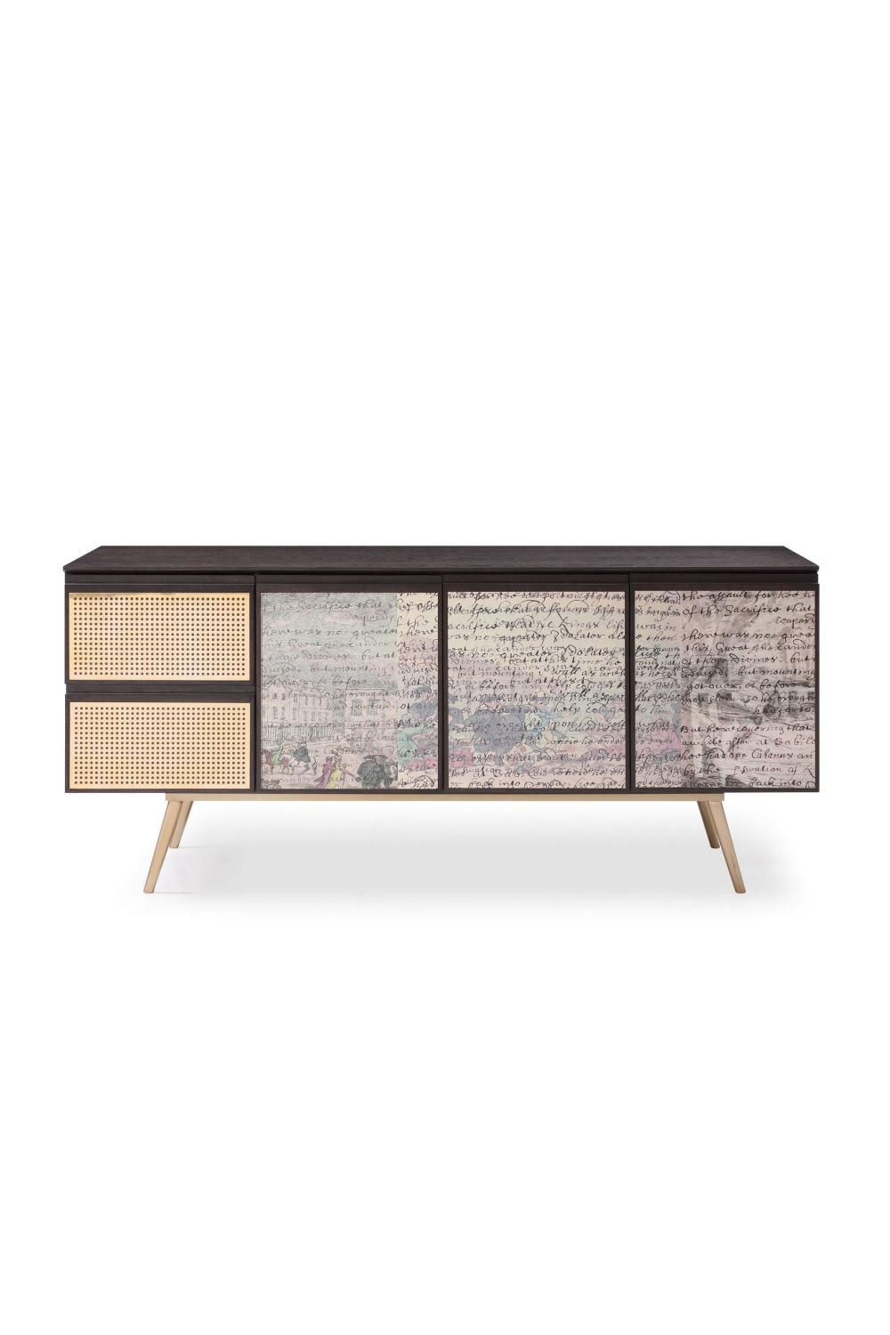 Smoked Ash 3-Door Sideboard | OROA Modern Phelan | Oroa.com