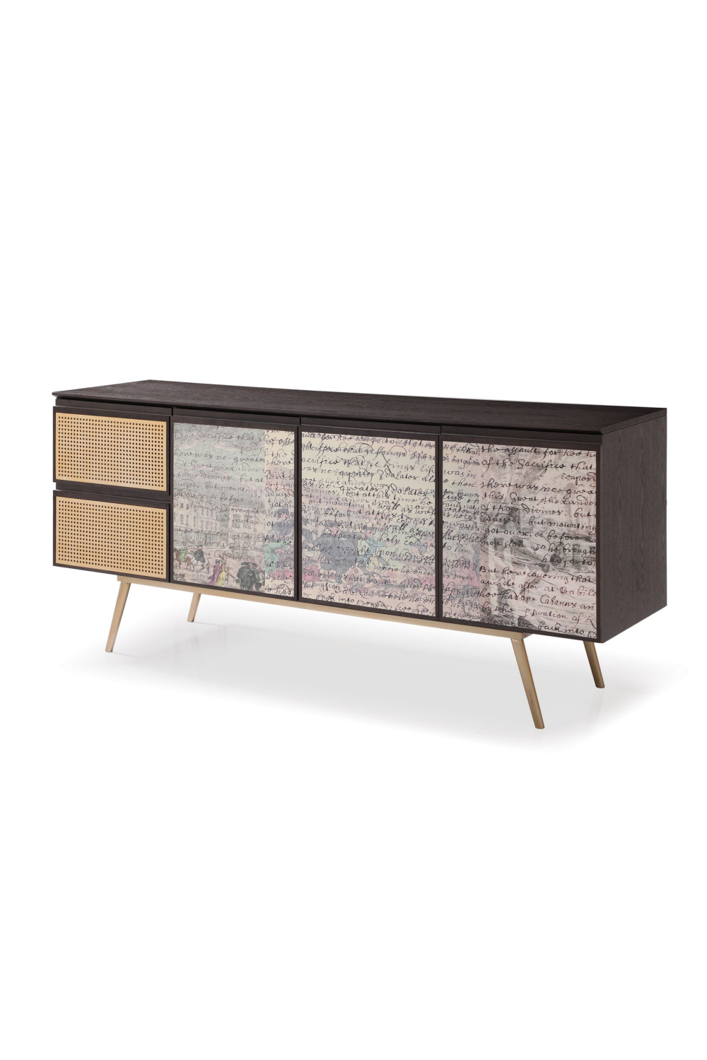 Smoked Ash 3-Door Sideboard | Oroa.com