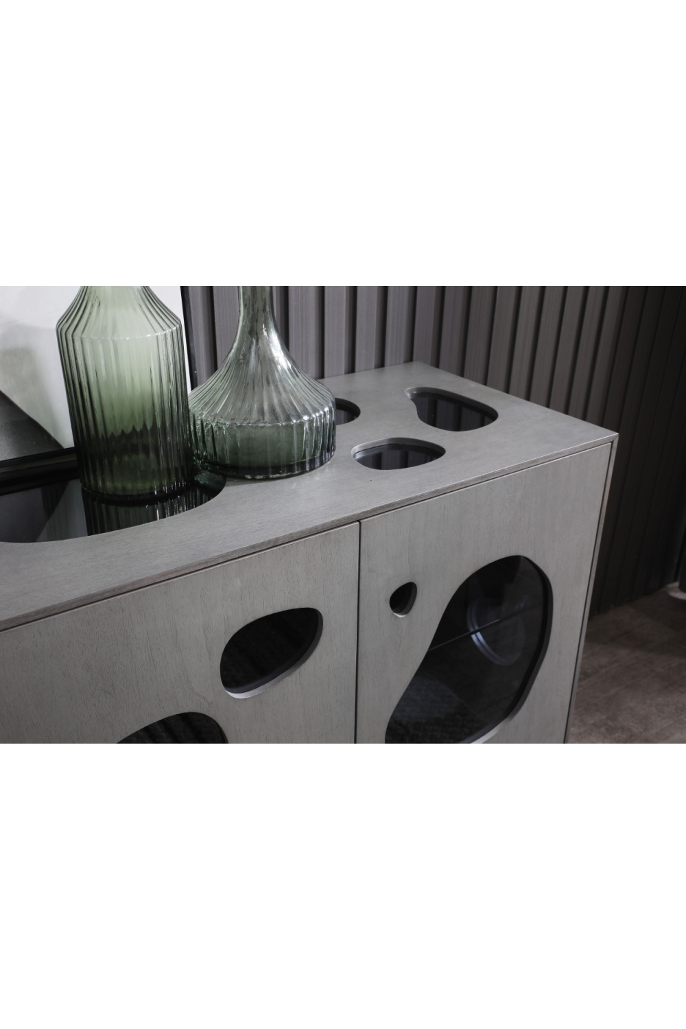 Matte Gray 4-Door Sideboard | Oroa.com