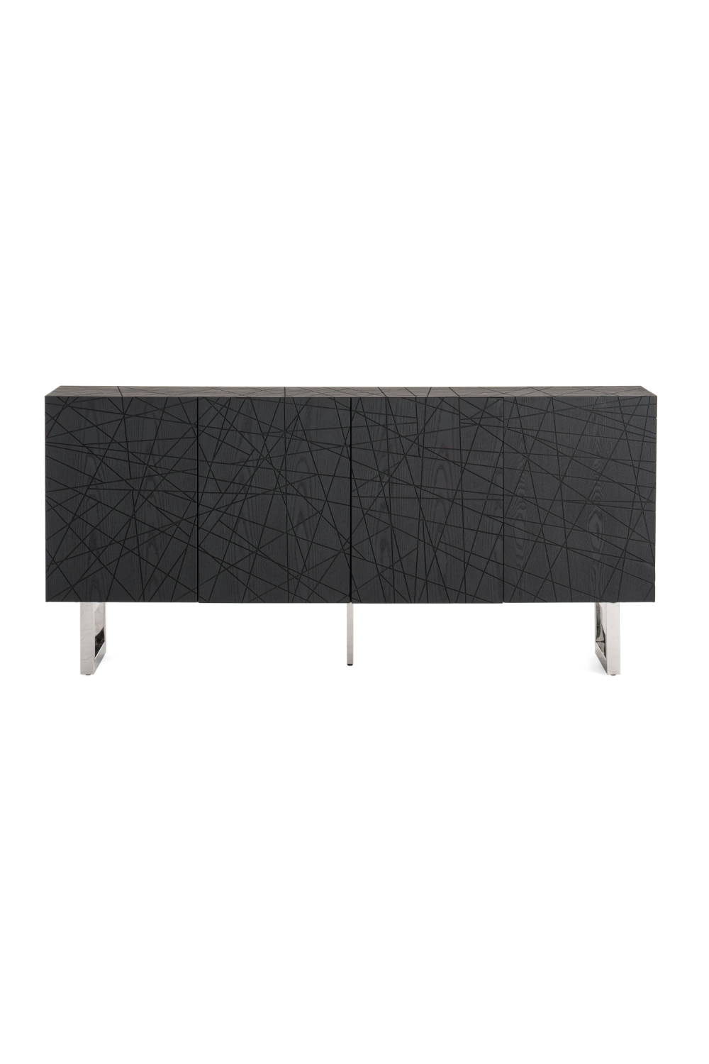Black Ash 4-Door Sideboard | Oroa.com