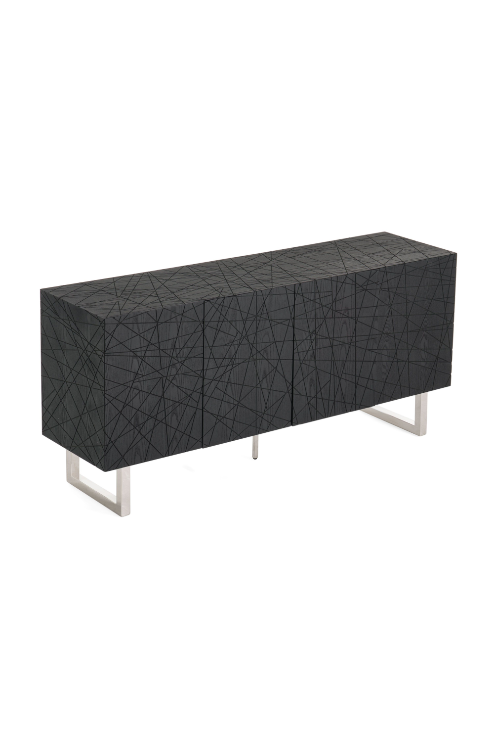 Black Ash 4-Door Sideboard | Oroa.com
