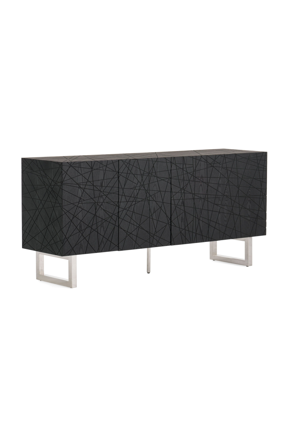 Black Ash 4-Door Sideboard | Oroa.com