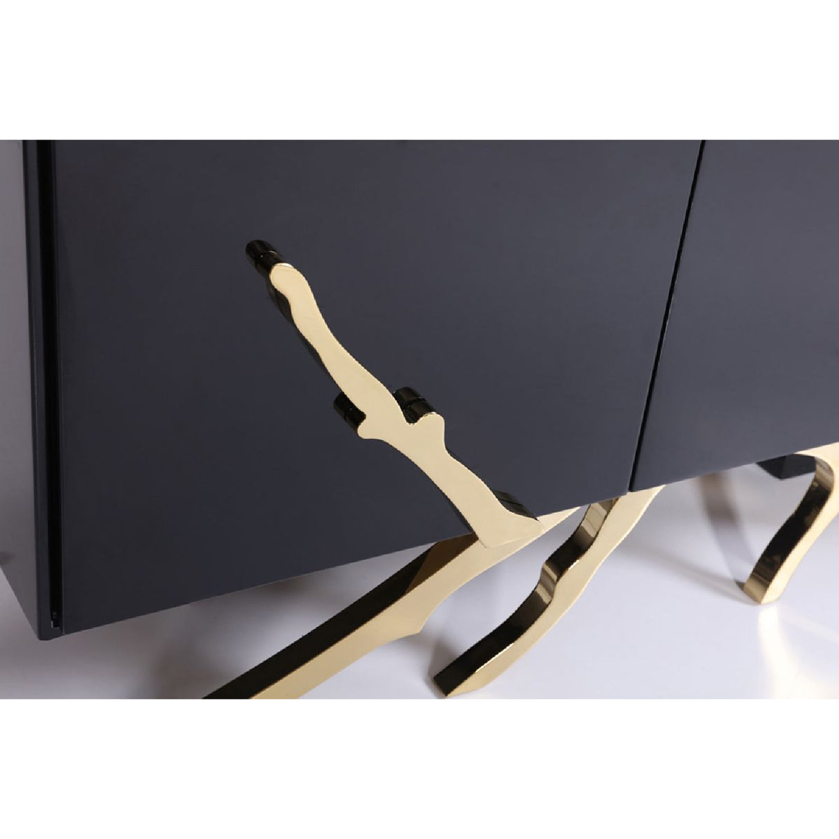 Black Finish 4-Door Sideboard | OROA Modern Legend