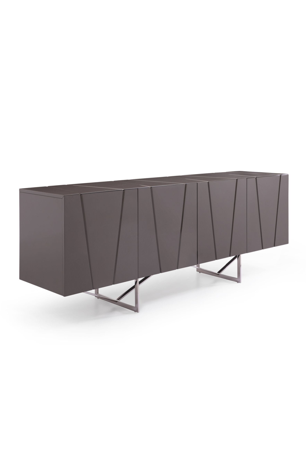 Gray Lacquered 4-Door Sideboard | OROA Modern Chrysler | Oroa.com