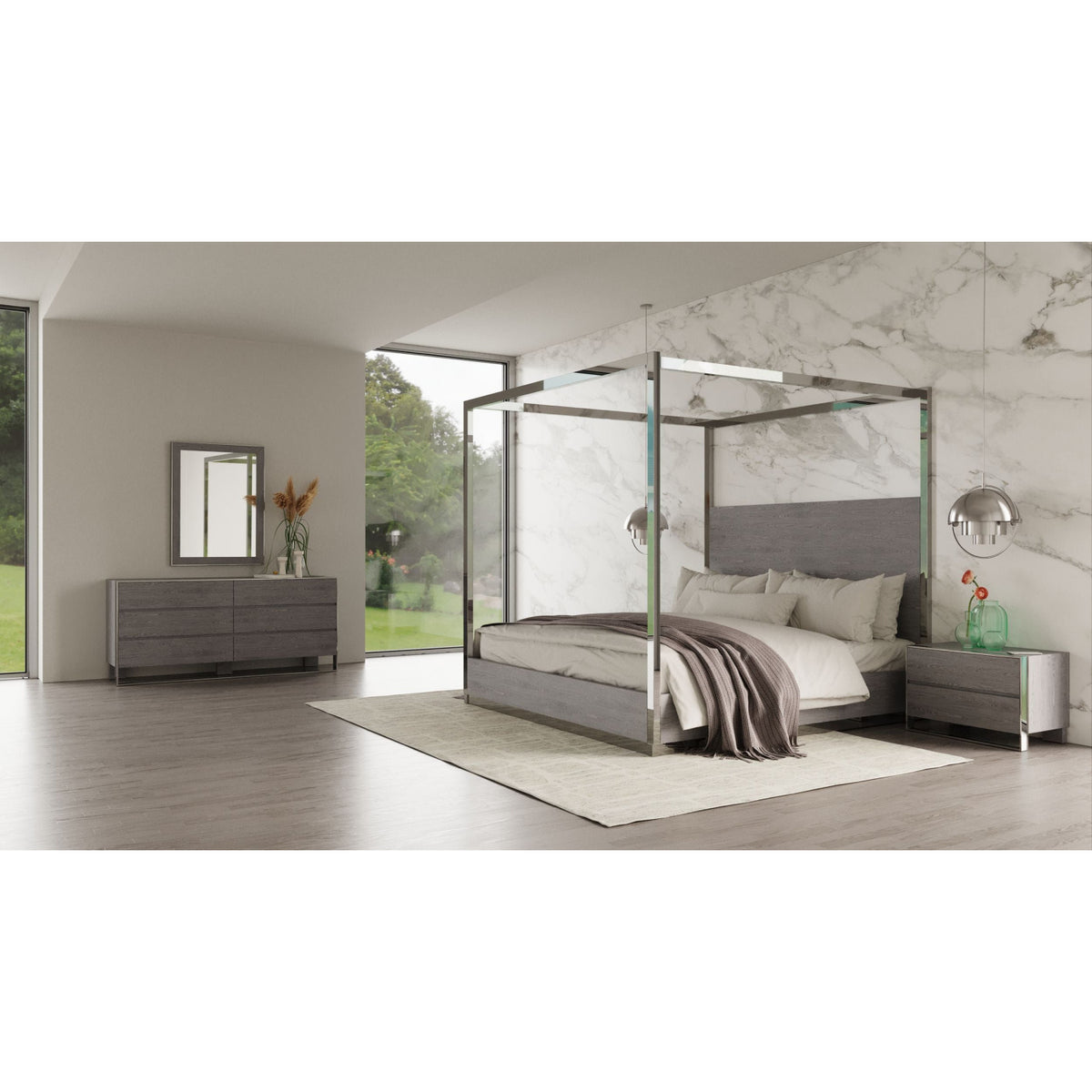 Gray Elm 6-Drawer Dresser | OROA Modern Arlene