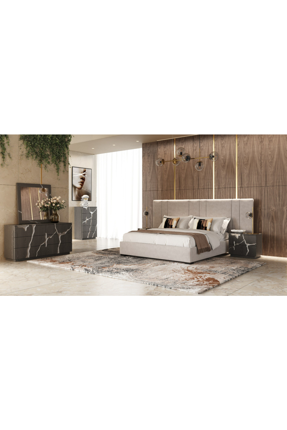 Matte Brown 5-Drawer Chest | OROA Modern Aspen | Oroa.com