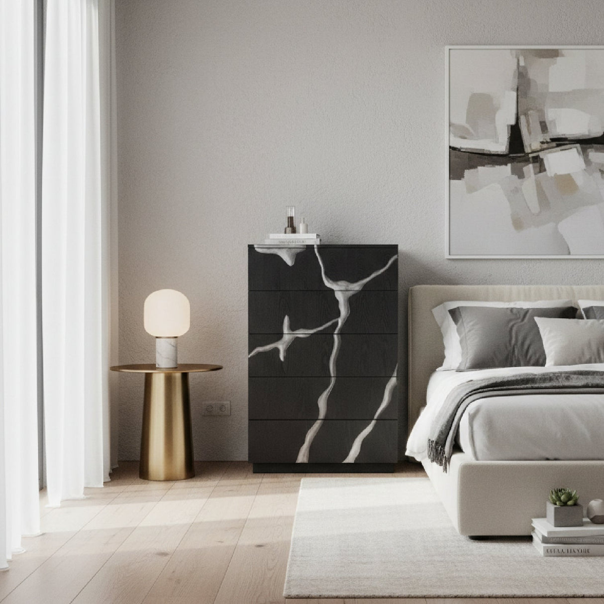 Matte Brown 5-Drawer Chest | OROA Modern Aspen | Oroa.com