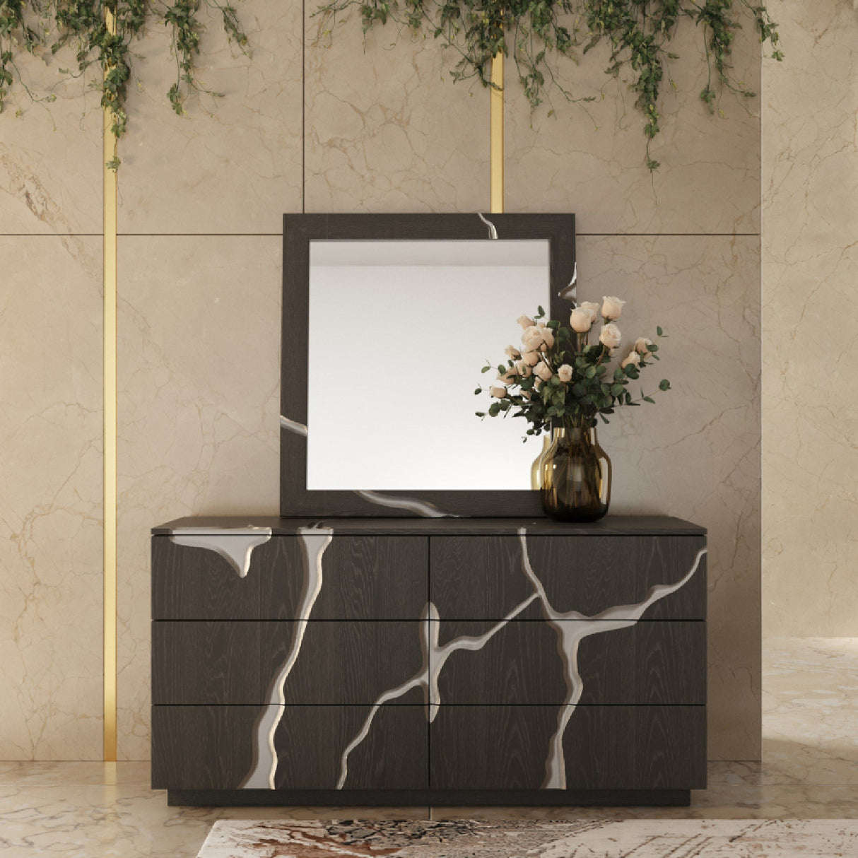 Matte Brown 6-Drawer Dresser | Oroa.com