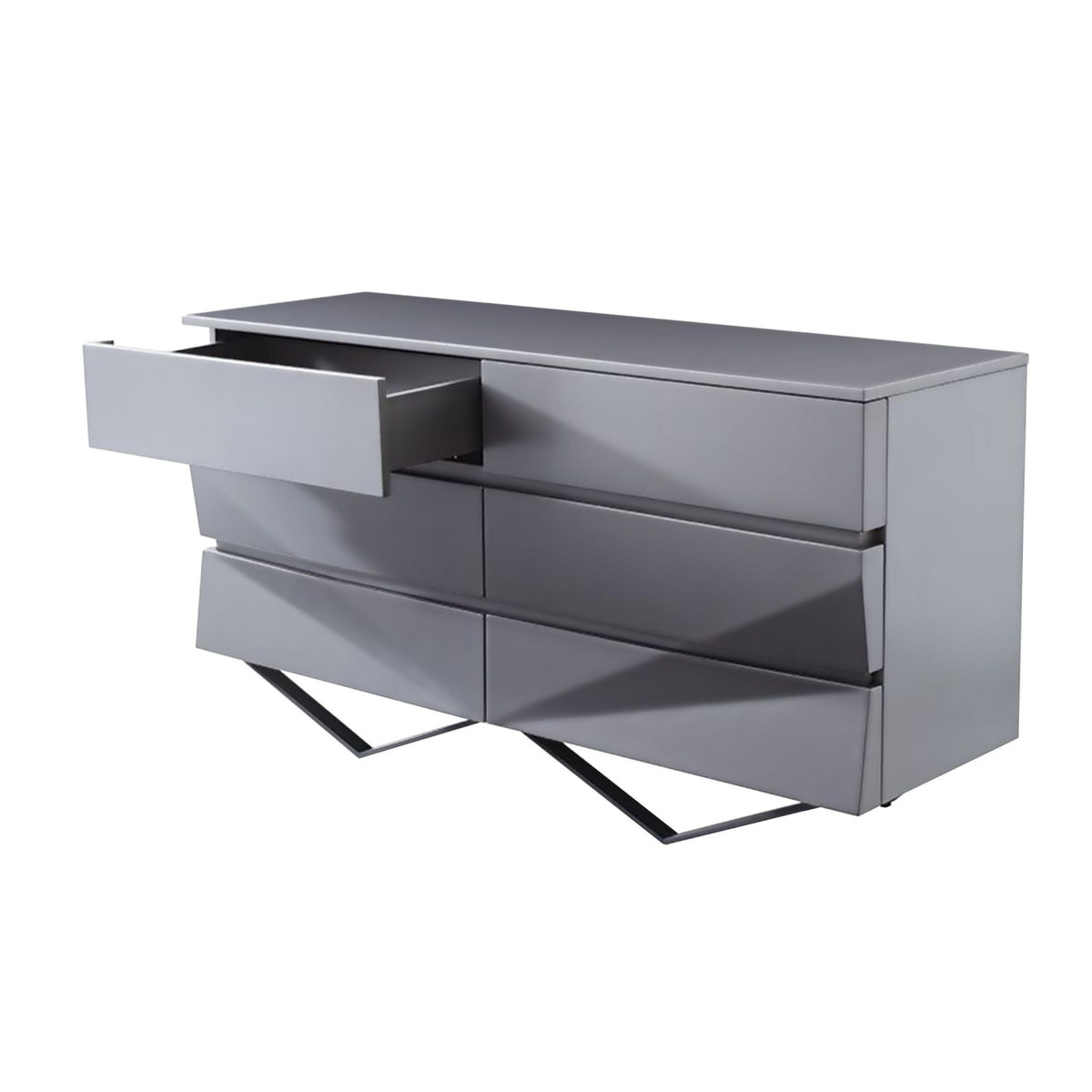 6-Drawer Matte Gray Dresser | OROA Modern Duke