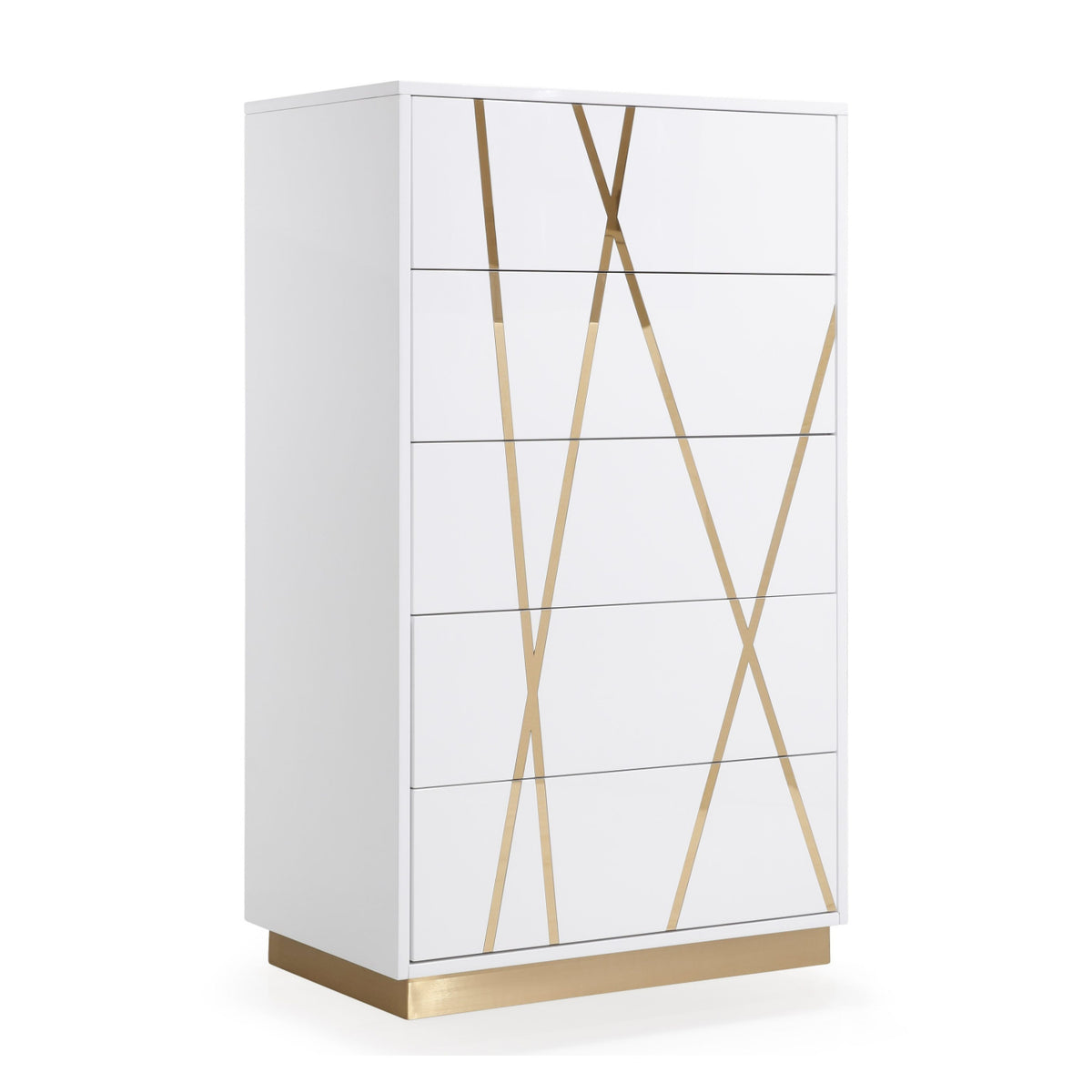 White 5-Drawer Chest | OROA Modern Nixa