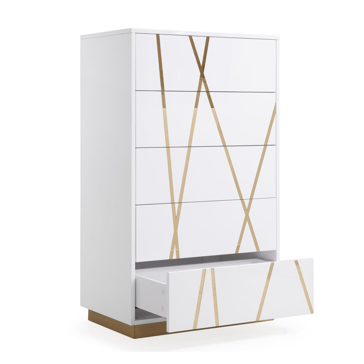 White 5-Drawer Chest | OROA Modern Nixa
