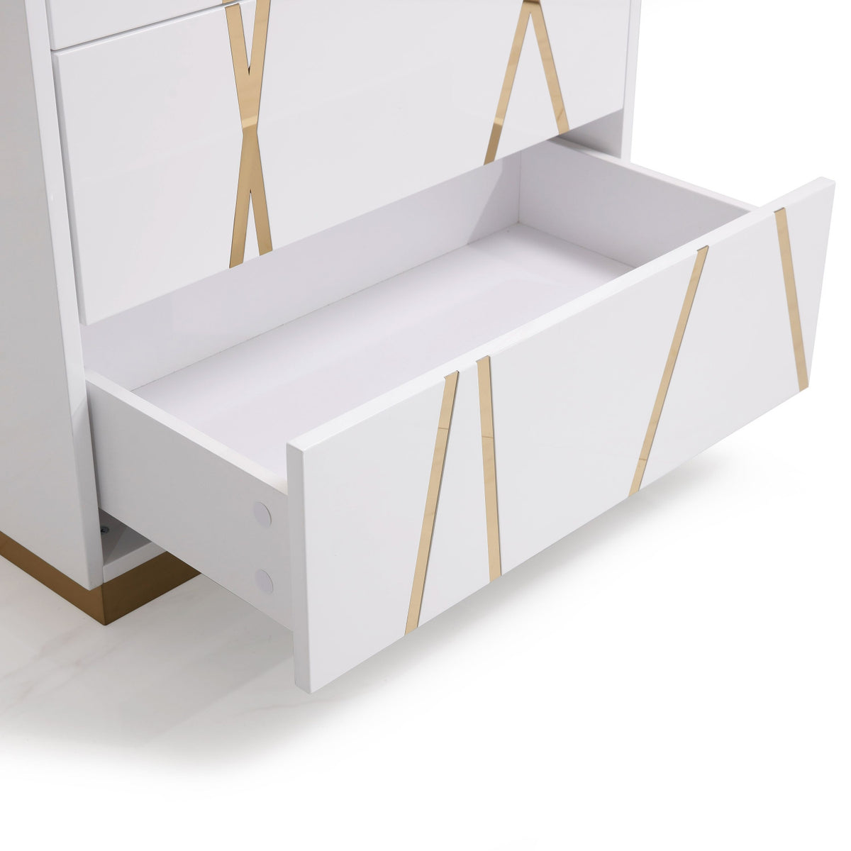 White 5-Drawer Chest | OROA Modern Nixa