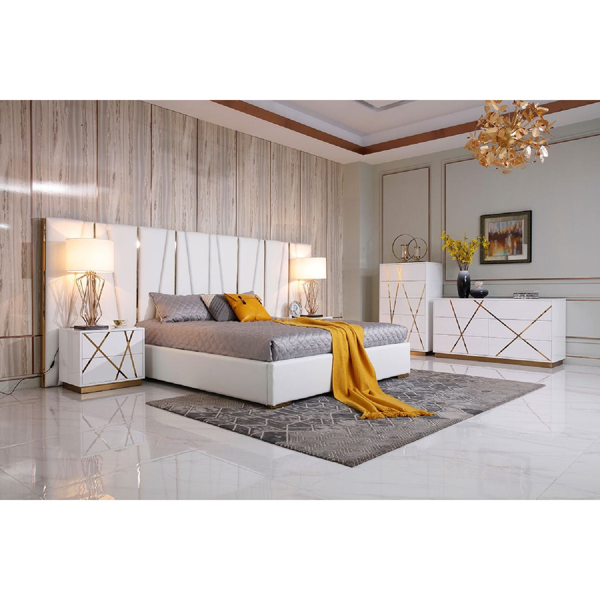 White 5-Drawer Chest | OROA Modern Nixa