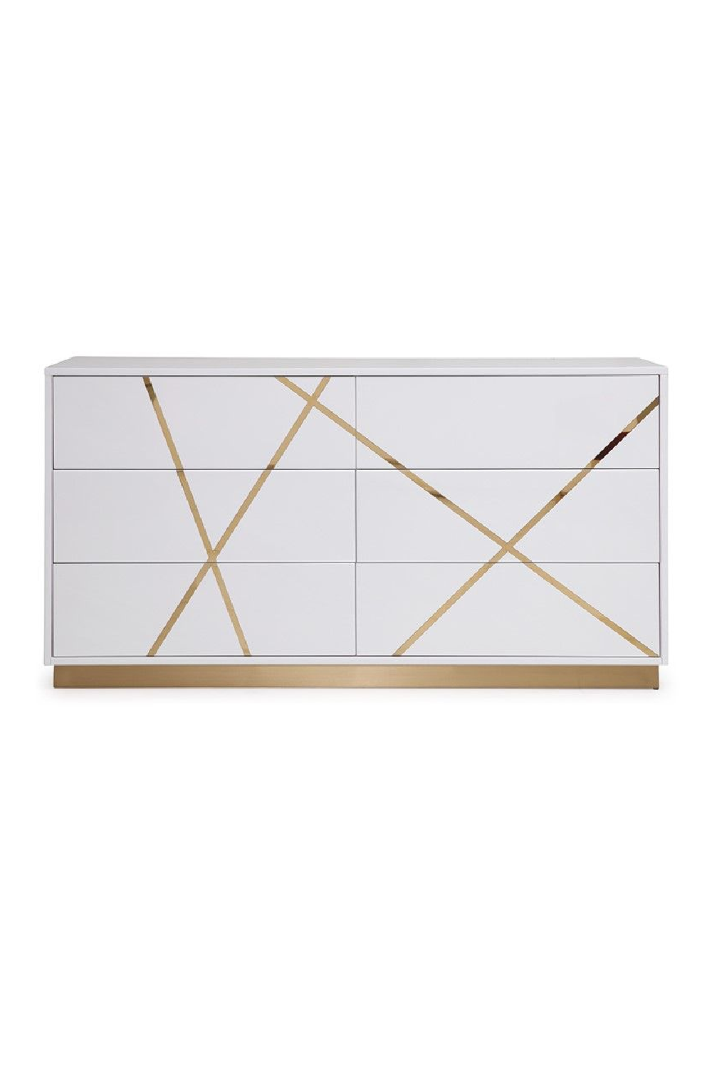 Glossy White 6-Drawer Dresser | OROA Modern Nixa | Oroa.com