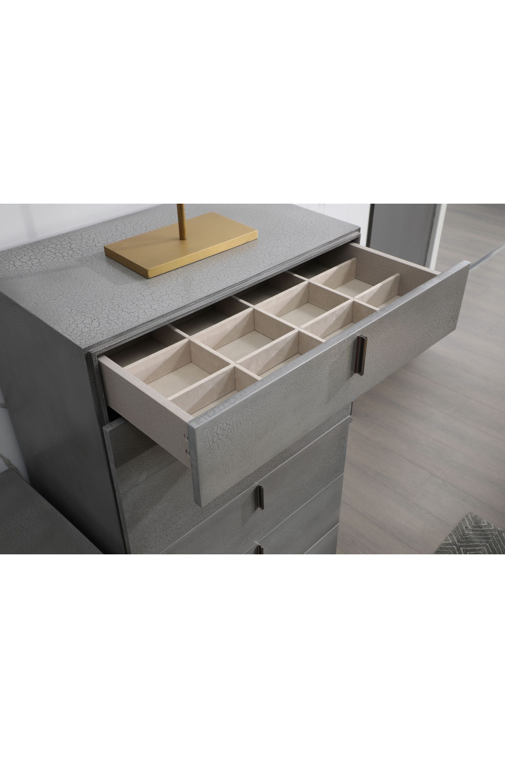 Gray Crackle 6-Drawer Chest | Oroa.com