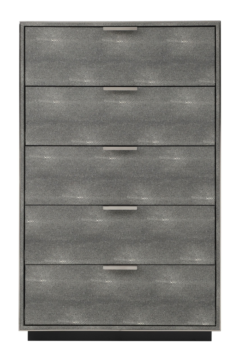 Dark Shagreen 5-Drawer Chest | OROA Modern Dynasty | Oroa.com