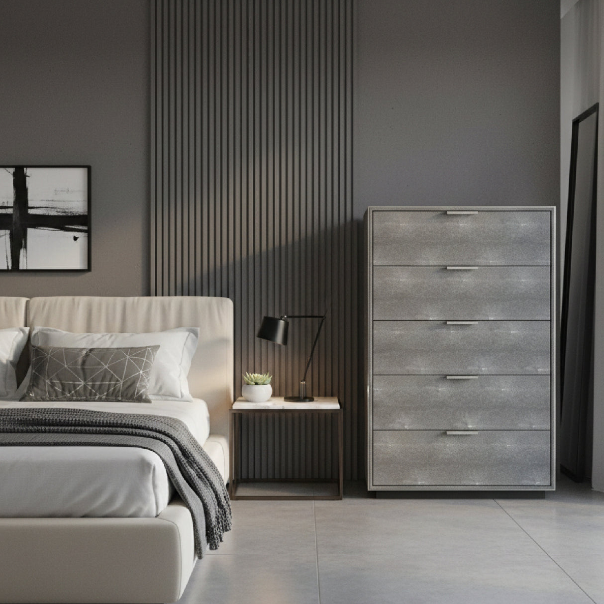 Dark Shagreen 5-Drawer Chest | Oroa.com