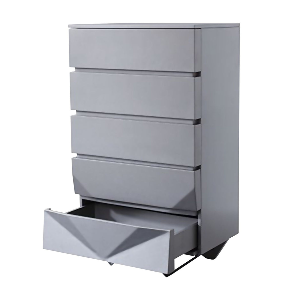 5-Drawer Matte Gray Chest | OROA Modern Duke