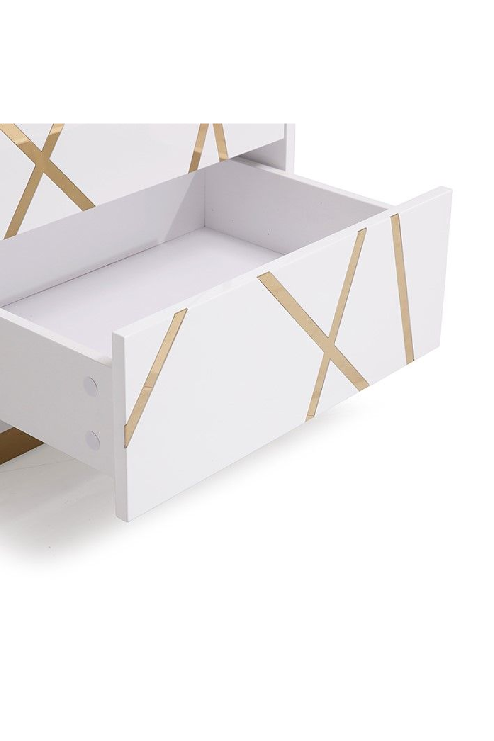 White 2-Drawer Nightstand | OROA Modern Nixa | Oroa.com
