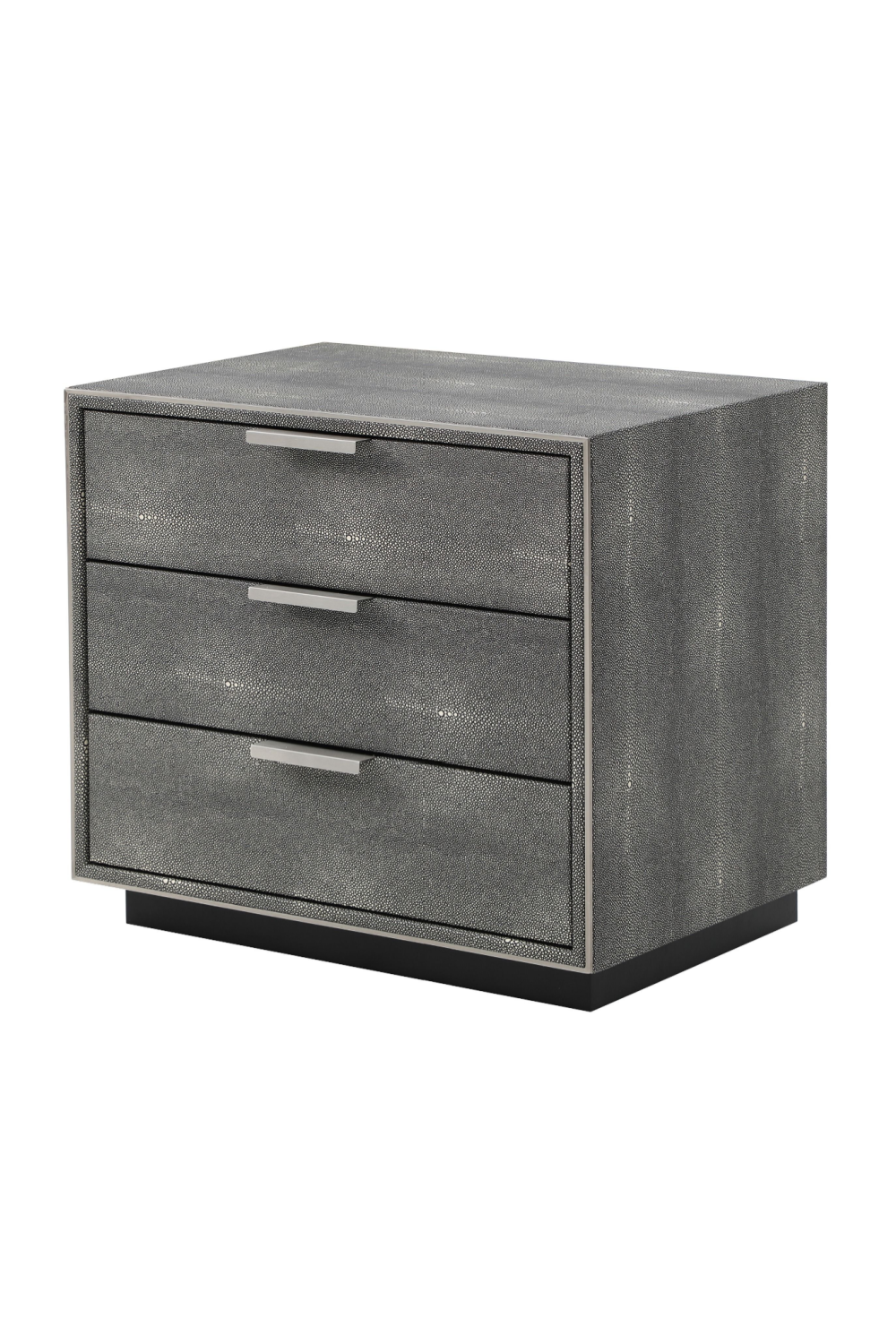 Dark Shagreen 3-Drawer Nightstand | Oroa.com