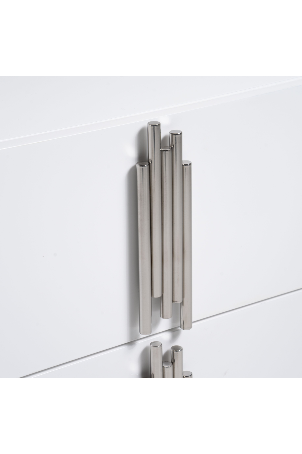 White High-Gloss 2-Drawer Nightstand | OROA Modern Token | Oroa.com