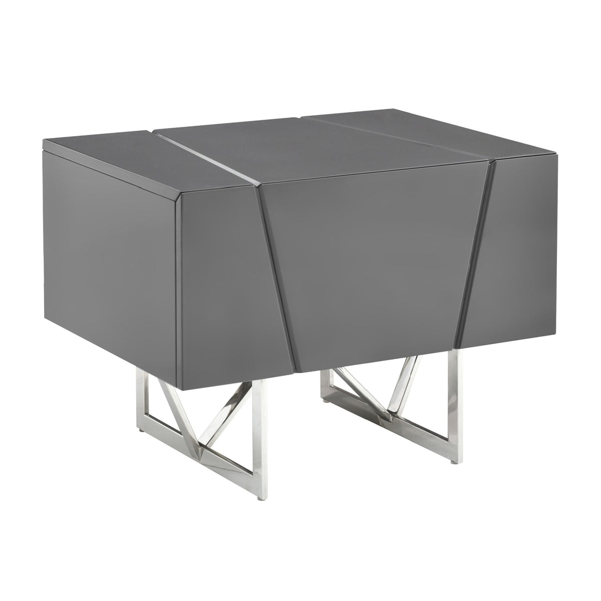 Gray 1-Drawer Nightstand | OROA Modern Chrysler