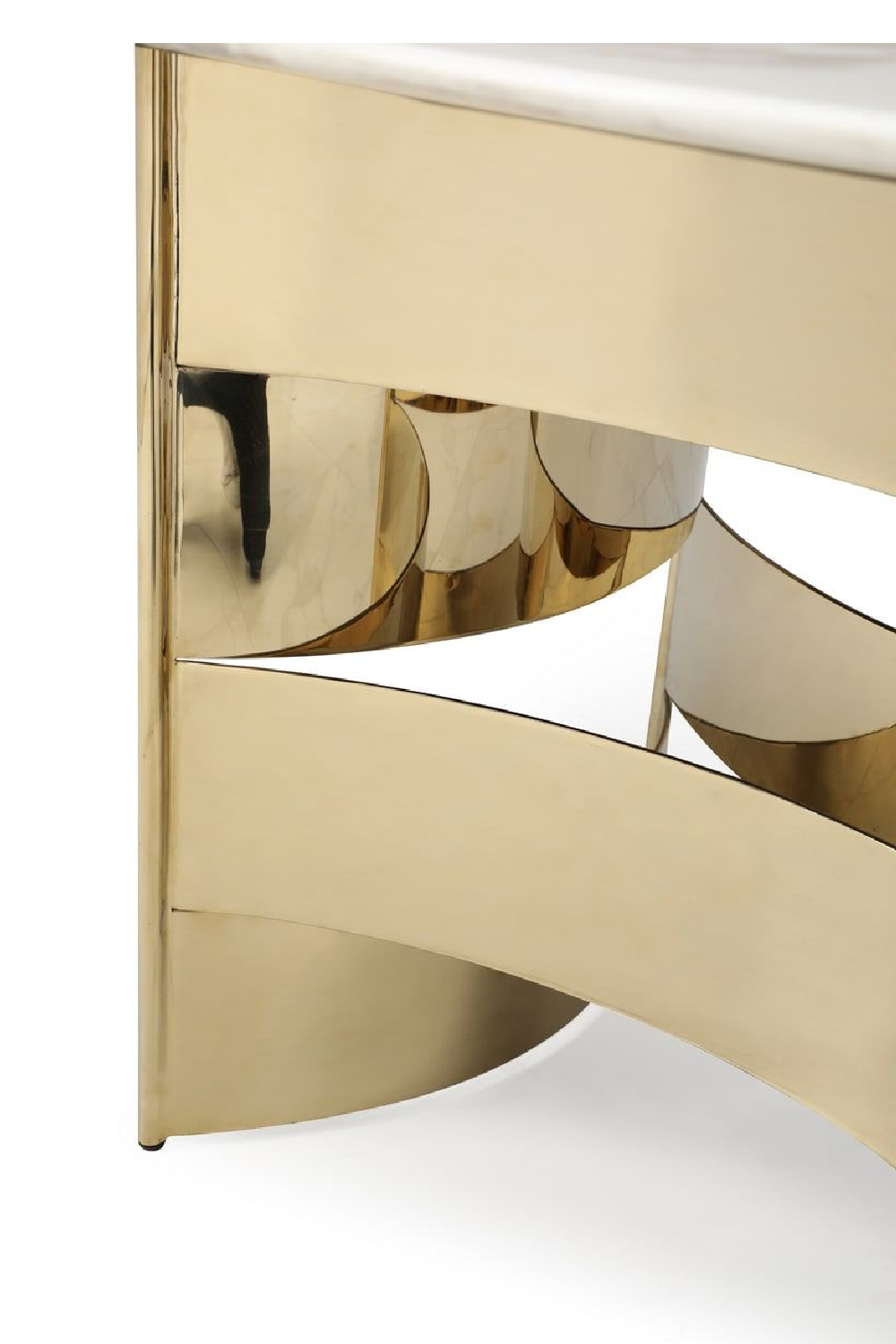 White Marble Gold Dining Table | OROA Modern Marmot | Oroa.com