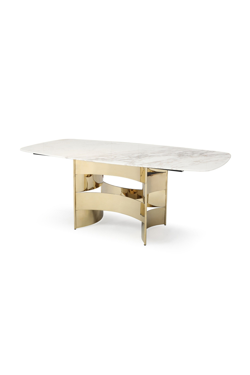 White Marble Gold Dining Table | Oroa.com