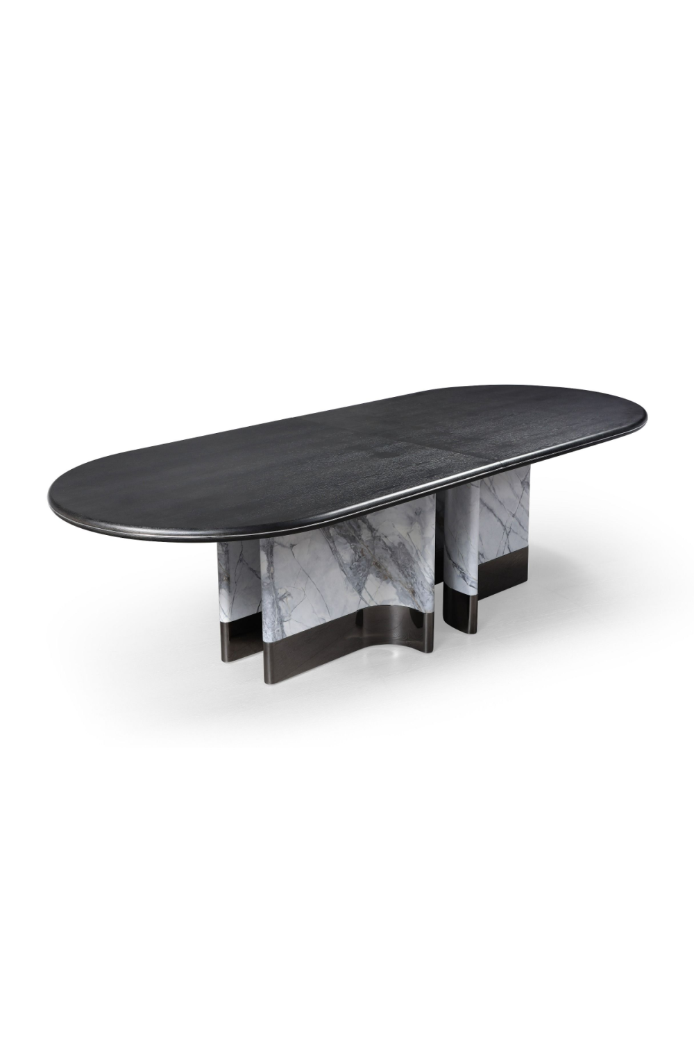 Oval Black Oak Dining Table | OROA Modern Renfew | Oroa.com