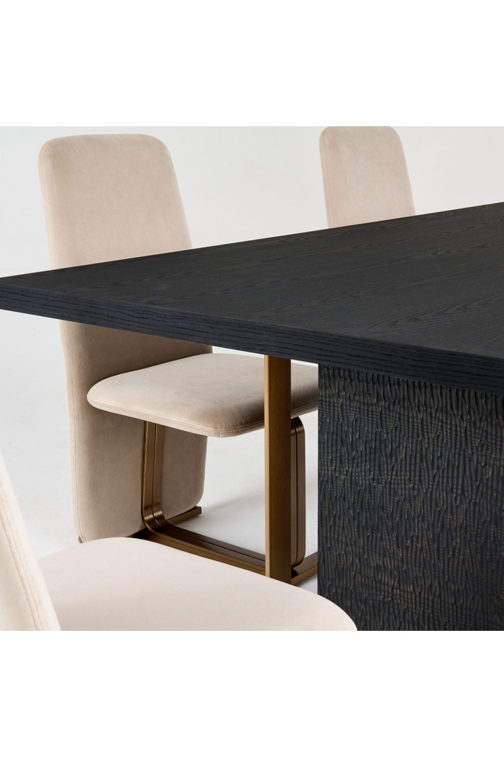 Black Ash Wood Dining Table | Oroa.com