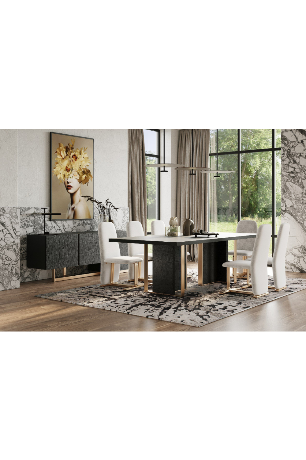 Black Ash Wood Dining Table | OROA Modern Tasha | Oroa.com