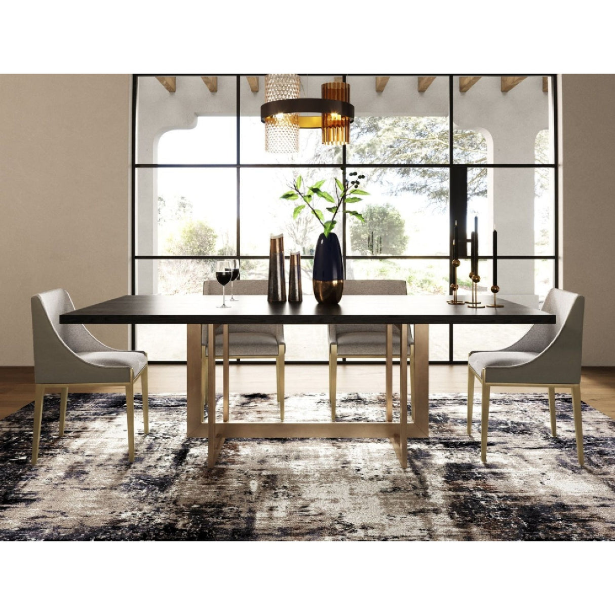 Black Ash Dining Table | OROA Modern Pike