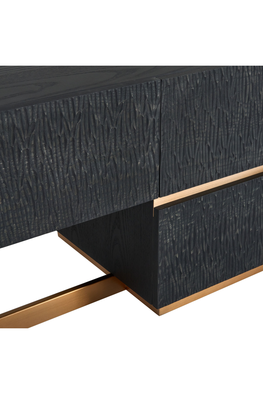 Black Ash 4-Drawer TV Stand | Oroa.com