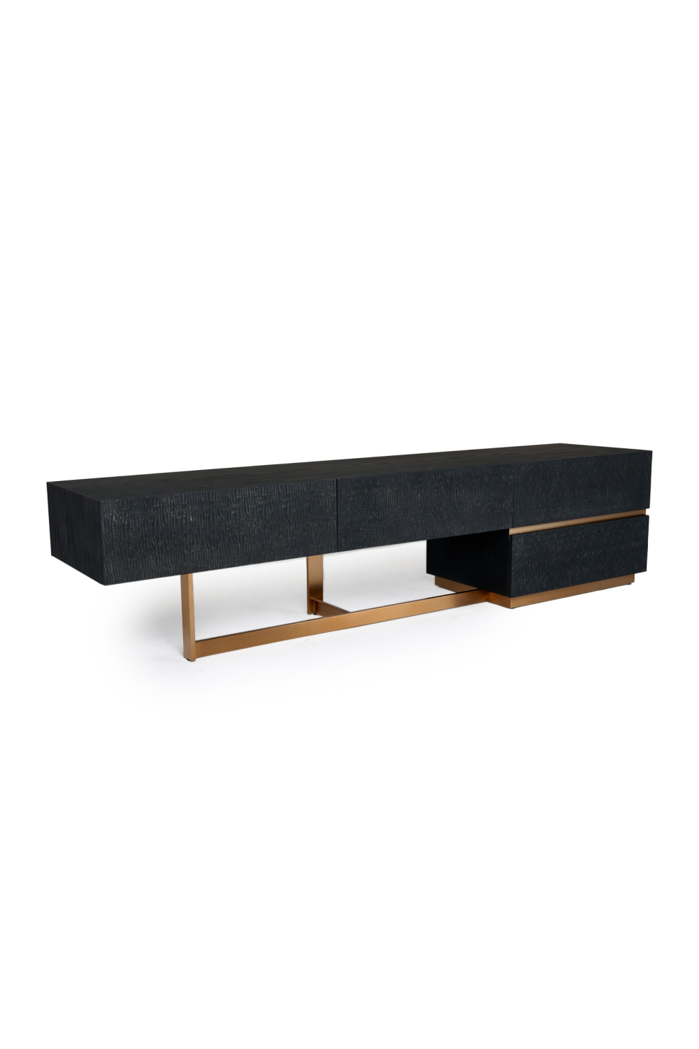 Black Ash 4-Drawer TV Stand | Oroa.com