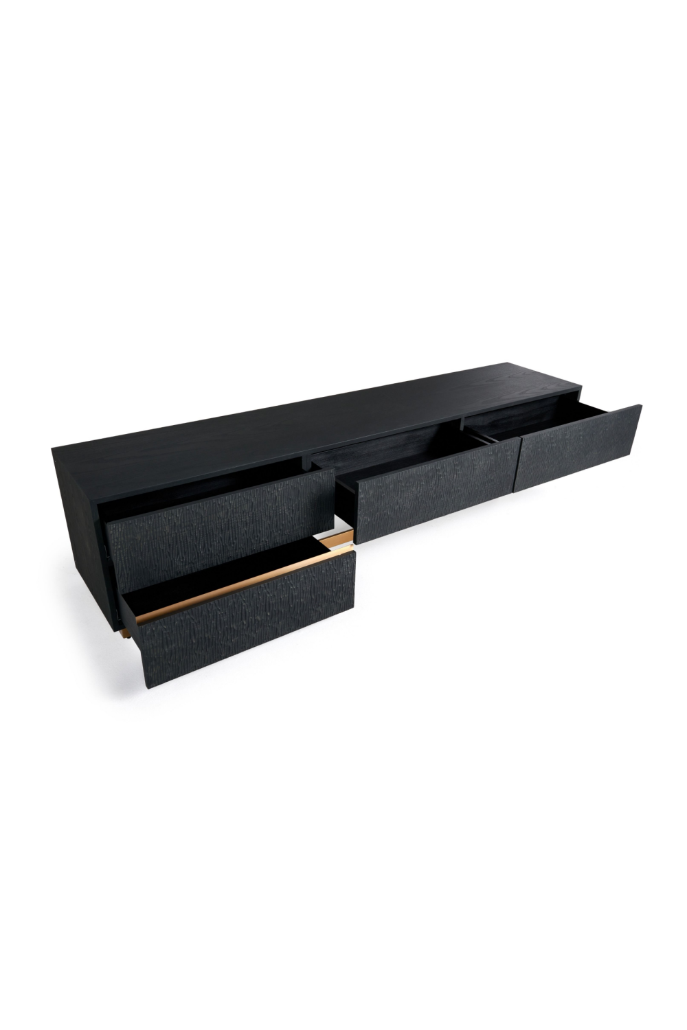 Black Ash 4-Drawer TV Stand | Oroa.com