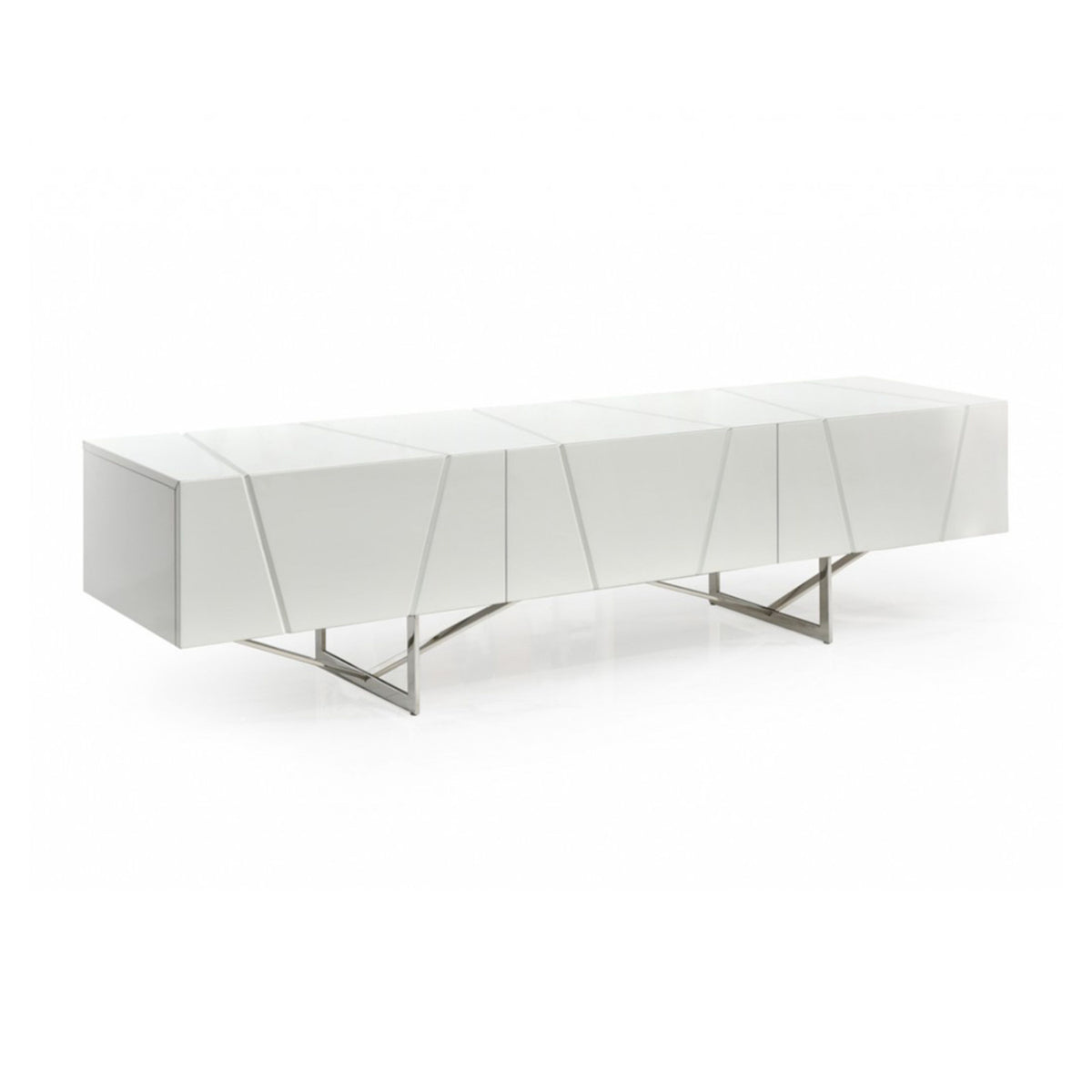 Glossy White 3-Drawer TV Stand | OROA Modern Chrysler