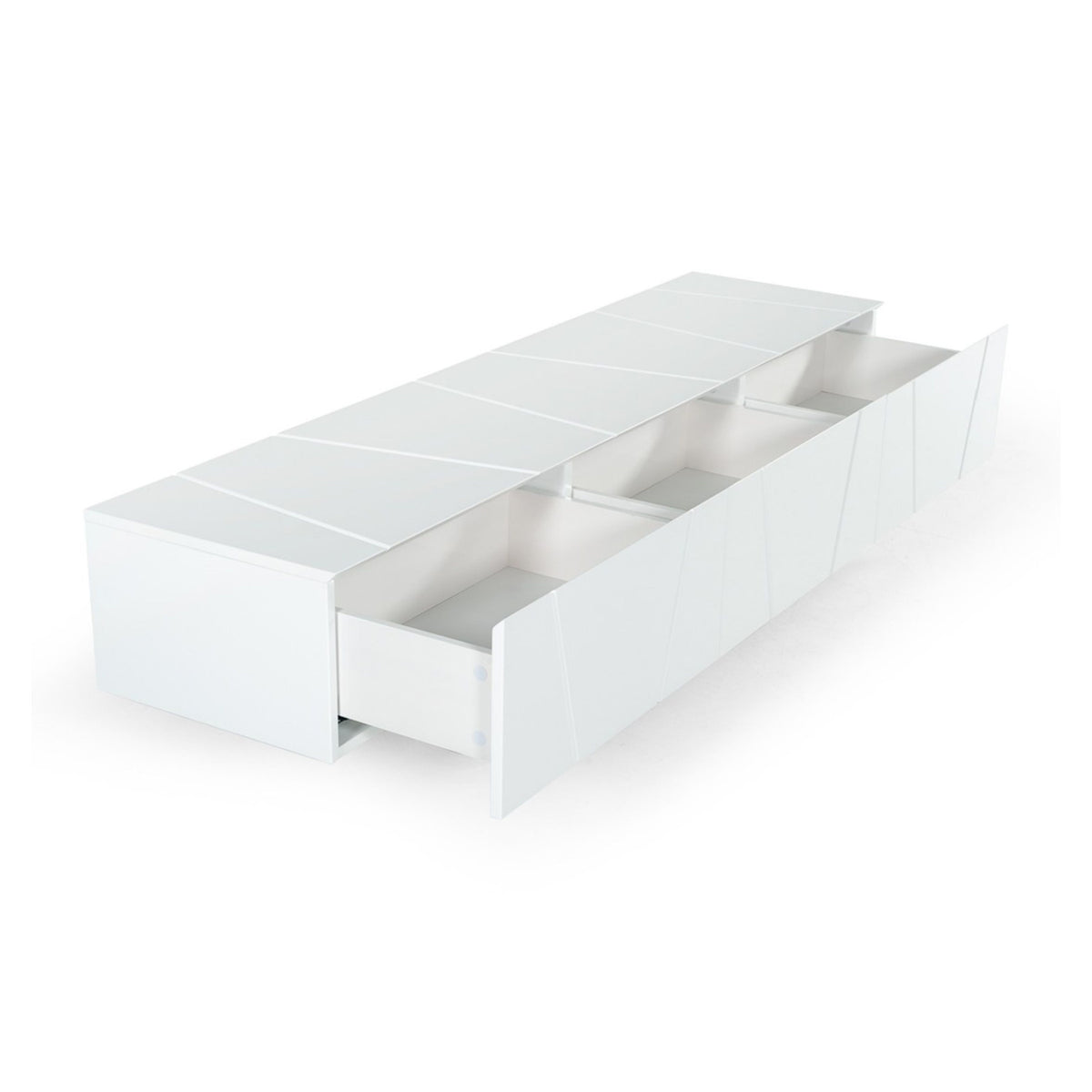 Glossy White 3-Drawer TV Stand | OROA Modern Chrysler