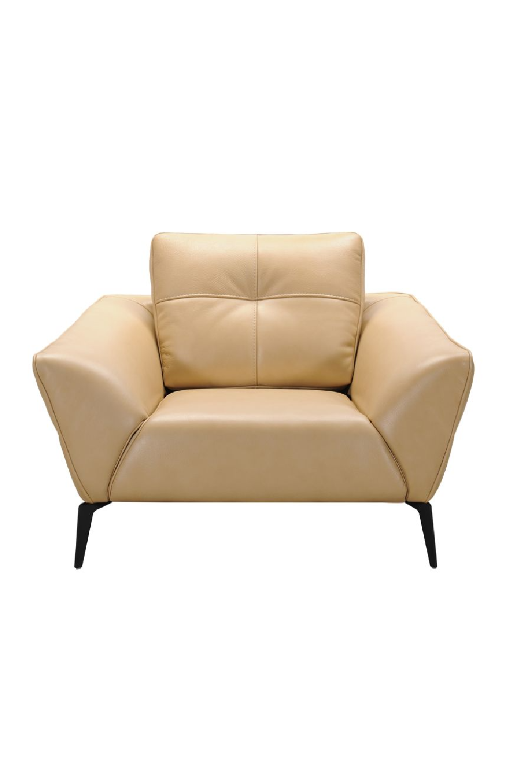 Beige Leather Lounge Chair | OROA Modern Forge | Oroa.com