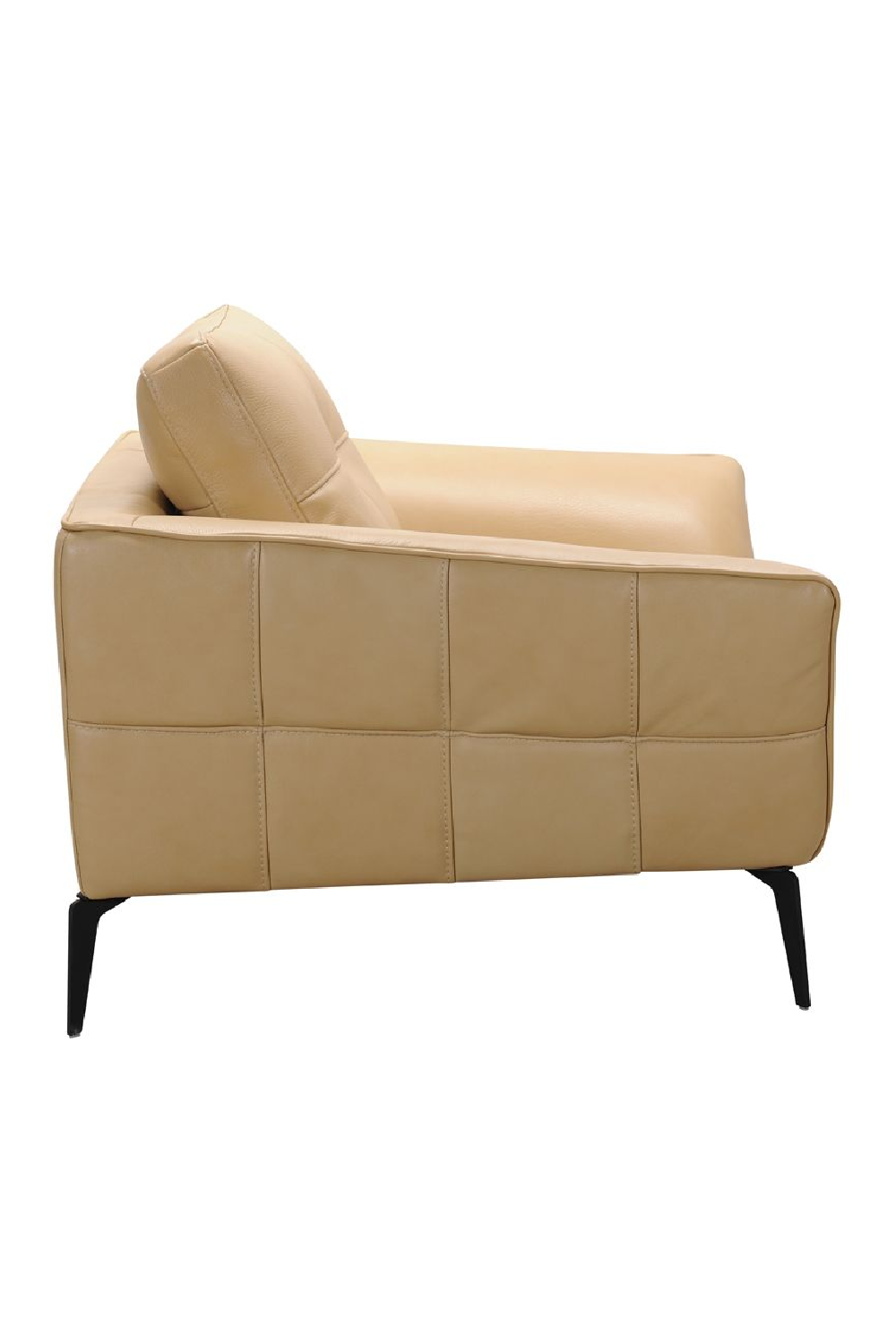Beige Leather Lounge Chair | OROA Modern Forge | Oroa.com