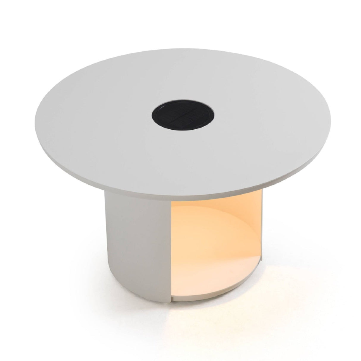 Outdoor White End Table with Solar Light M – Onza – alternate view 6