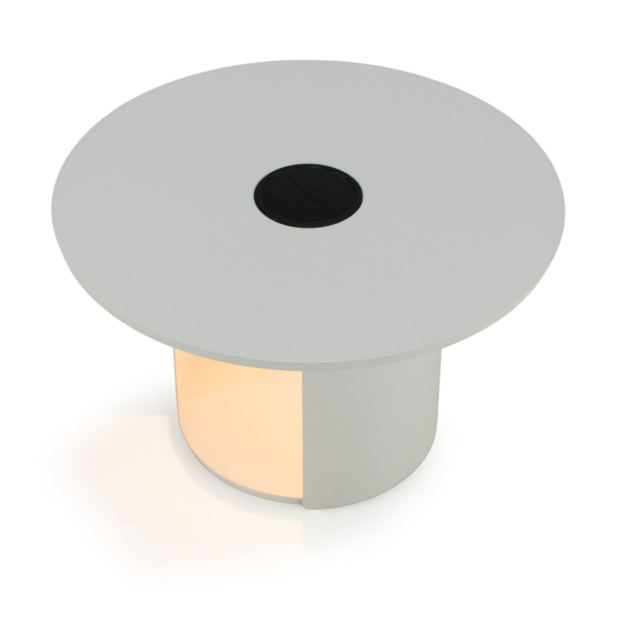 Outdoor White End Table with Solar Light M – Onza – alternate view 7