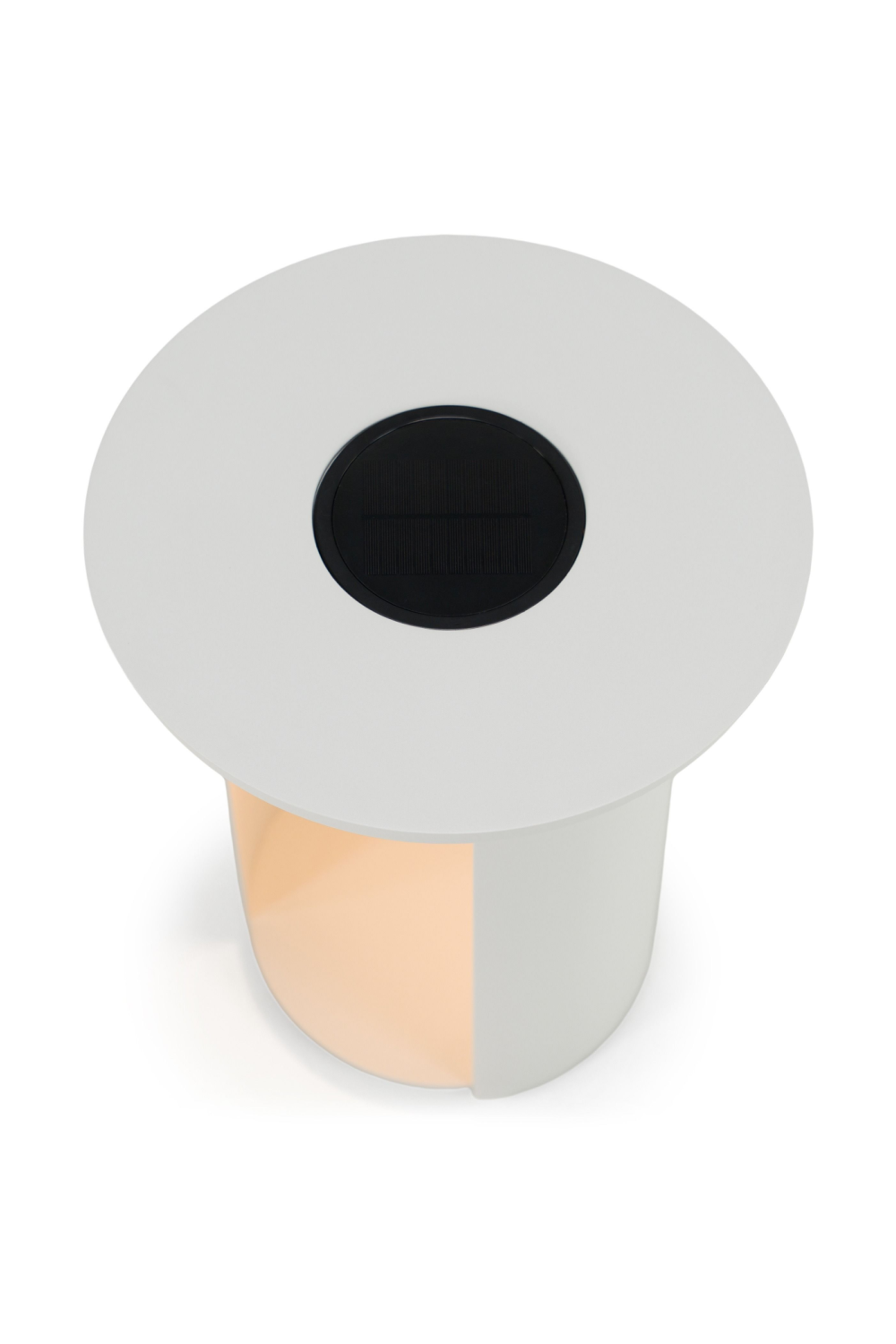 Outdoor White End Table with Solar Light S | OROA Modern Onza | Oroa.com